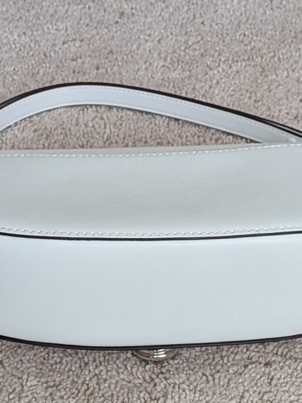 Michael Kors Mila Optic White Leather Flap Shoulder Bag Used-Excellent Condition - Picture 7 of 7